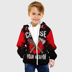 Куртка с капюшоном детская Choose Your Weapon, цвет: 3D-белый — фото 2