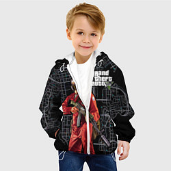 Куртка с капюшоном детская GTA V: Map, цвет: 3D-белый — фото 2