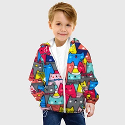 Куртка с капюшоном детская Отряд котиков, цвет: 3D-белый — фото 2