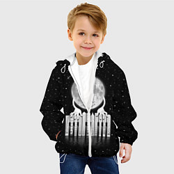 Куртка с капюшоном детская Лунная мелодия, цвет: 3D-белый — фото 2