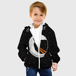 Куртка с капюшоном детская Шлем астронавта, цвет: 3D-белый — фото 2