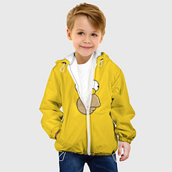 Куртка с капюшоном детская Гомер стесняется, цвет: 3D-белый — фото 2