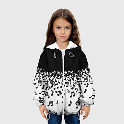 Куртка с капюшоном детская Поглощение музыкой, цвет: 3D-белый — фото 2