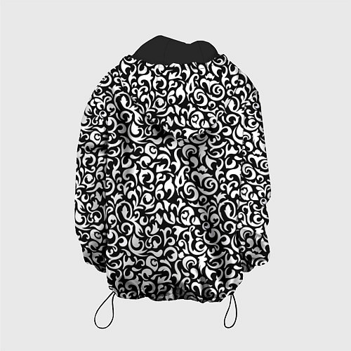 Детская куртка Винтажные листья / 3D-Черный – фото 2