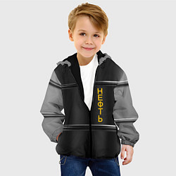Куртка с капюшоном детская Нефть, цвет: 3D-черный — фото 2