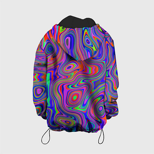 Детская куртка Цветная текстура 5 / 3D-Черный – фото 2