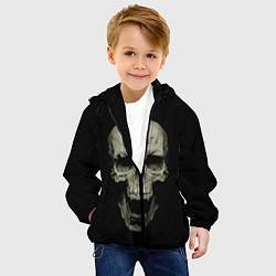 Куртка с капюшоном детская Череп вампира, цвет: 3D-черный — фото 2