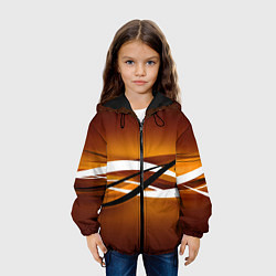 Куртка с капюшоном детская Горизонталь, цвет: 3D-черный — фото 2