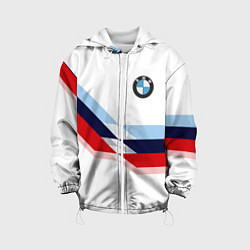 Куртка с капюшоном детская BMW БМВ WHITE, цвет: 3D-белый