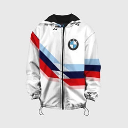 Куртка с капюшоном детская BMW БМВ WHITE, цвет: 3D-черный