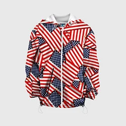 Куртка с капюшоном детская Америка, цвет: 3D-белый