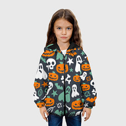 Куртка с капюшоном детская Halloween Monsters, цвет: 3D-черный — фото 2