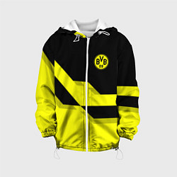 Куртка с капюшоном детская BVB FC: Yellow style, цвет: 3D-белый