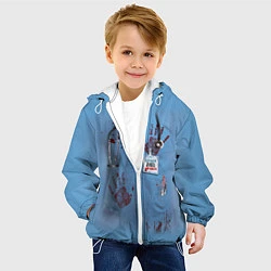 Куртка с капюшоном детская Костюм врача кровь, цвет: 3D-белый — фото 2