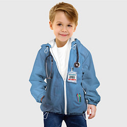 Куртка с капюшоном детская Костюм врача, цвет: 3D-белый — фото 2
