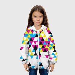 Куртка с капюшоном детская Broken mosaic, цвет: 3D-белый — фото 2