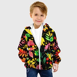 Куртка с капюшоном детская Осень, цвет: 3D-белый — фото 2