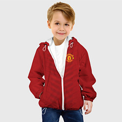 Куртка с капюшоном детская Manchester United: Red Lines, цвет: 3D-белый — фото 2