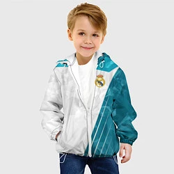 Куртка с капюшоном детская FC Real Madrid: Abstract, цвет: 3D-белый — фото 2