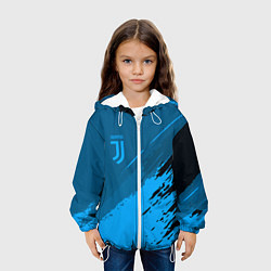 Куртка с капюшоном детская FC Juventus: Blue Original, цвет: 3D-белый — фото 2