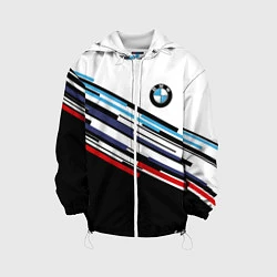Куртка с капюшоном детская BMW BRAND COLOR БМВ, цвет: 3D-белый