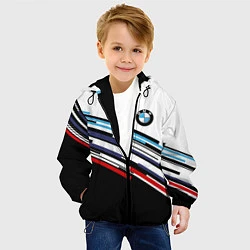 Куртка с капюшоном детская BMW BRAND COLOR БМВ, цвет: 3D-черный — фото 2