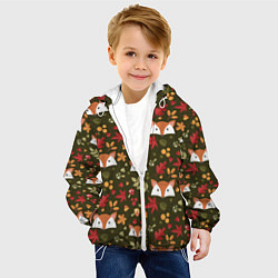 Куртка с капюшоном детская Осенние лисички, цвет: 3D-белый — фото 2