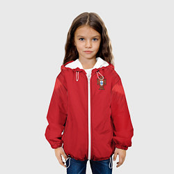 Куртка с капюшоном детская Португалия: ЧМ-2018, цвет: 3D-белый — фото 2