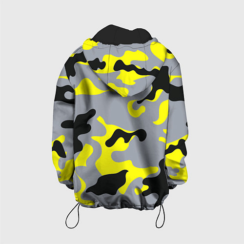 Детская куртка Yellow & Grey Camouflage / 3D-Черный – фото 2