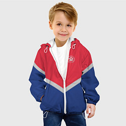 Куртка с капюшоном детская Люблю футбол россии, цвет: 3D-белый — фото 2