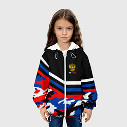 Куртка с капюшоном детская Россия: Камуфляж, цвет: 3D-белый — фото 2