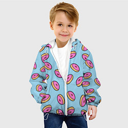 Куртка с капюшоном детская Стиль пончиков, цвет: 3D-белый — фото 2