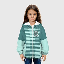 Куртка с капюшоном детская Сборная Испании: Вратарская ЧМ-2018, цвет: 3D-белый — фото 2