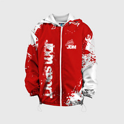 Куртка с капюшоном детская Eat Sleep JDM: Red Style, цвет: 3D-белый