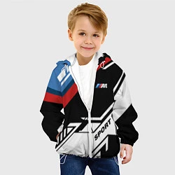 Куртка с капюшоном детская BMW GEOMETRY SPORT БМВ M PERFORMANCE, цвет: 3D-белый — фото 2