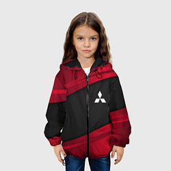 Куртка с капюшоном детская Mitsubishi: Red Sport, цвет: 3D-черный — фото 2