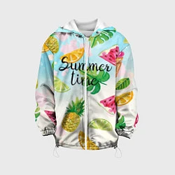 Куртка с капюшоном детская Summer Time, цвет: 3D-белый