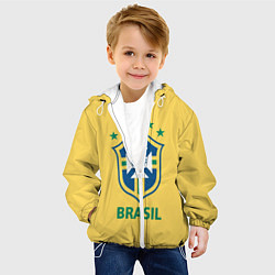 Куртка с капюшоном детская Brazil Team, цвет: 3D-белый — фото 2
