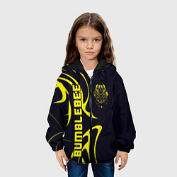 Куртка с капюшоном детская Bumblebee Style, цвет: 3D-черный — фото 2