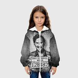Куртка с капюшоном детская Пабло Эскобар, цвет: 3D-белый — фото 2