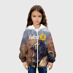 Куртка с капюшоном детская Fallout 76, цвет: 3D-белый — фото 2