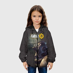 Куртка с капюшоном детская Fallout 76, цвет: 3D-черный — фото 2