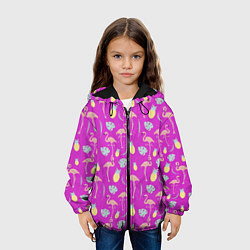 Куртка с капюшоном детская Тропическое наслаждение, цвет: 3D-черный — фото 2