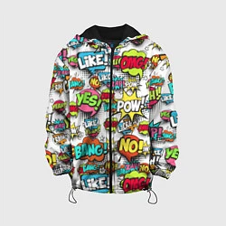 Куртка с капюшоном детская Pop art Fashion, цвет: 3D-черный