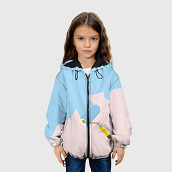 Куртка с капюшоном детская Голубая заливка, цвет: 3D-черный — фото 2