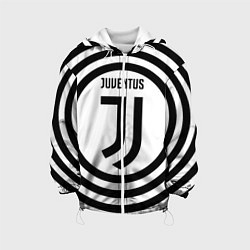 Куртка с капюшоном детская FC Juventus Round, цвет: 3D-белый