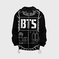 Куртка с капюшоном детская BTS ARMY, цвет: 3D-черный