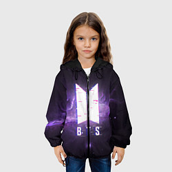 Куртка с капюшоном детская BTS: Violet Space, цвет: 3D-черный — фото 2