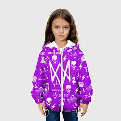 Куртка с капюшоном детская Watch Dogs 2: Violet Pattern, цвет: 3D-белый — фото 2