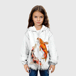 Куртка с капюшоном детская Рыбы удачи, цвет: 3D-белый — фото 2
